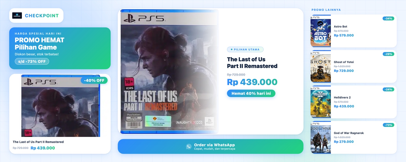 Promo PlayStation 5 - CHECKPOINT (diskon s/d -73%)